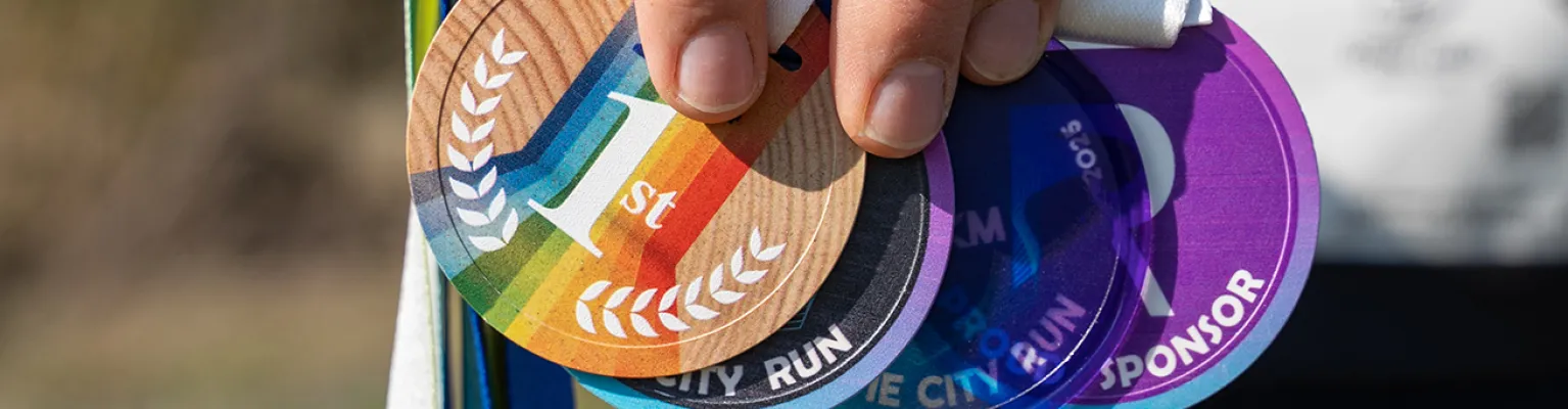 Personalized Medals in different sustainable materials