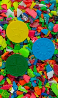 Tokens made from plastic