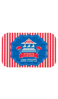 Big Funfair Ticket with a size of 85 x 54 mm