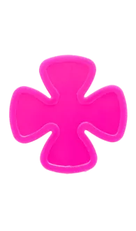 Neon pink Lucky Clover Token without personalisation