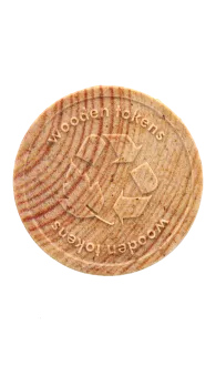 Gettone in legno inciso