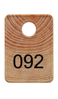 Wooden Cloakroom Token with numbering