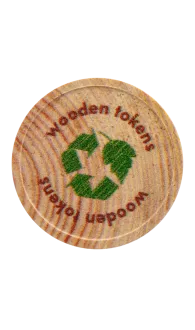 Printed Wooden Token in Stock