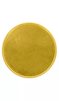 Gouden metalen jeton zonder personalisatie en met 25 mm diameter