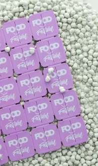 Printed Recycled Plastic Token in pastel purple