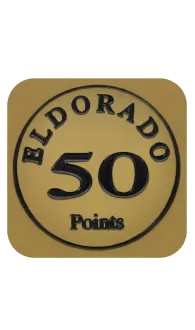 Quadratischer Fahrchip in Gold