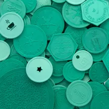 Custom made Fishing Net Tokens in different sizes
