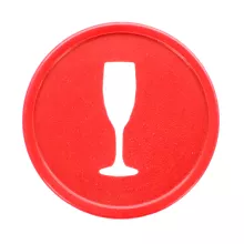 Red Pierced Plastic Token