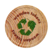 Printed Wooden Token in Stock