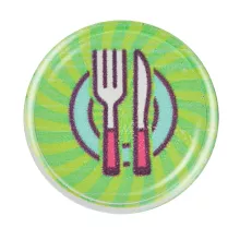 Transparent Plastic Token in Stock with printed meal 