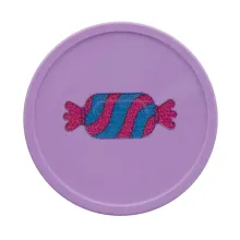 Printed Recycled Plastic Token in pastel purple