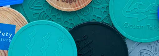 Personalized Tokens in different materials and colors
