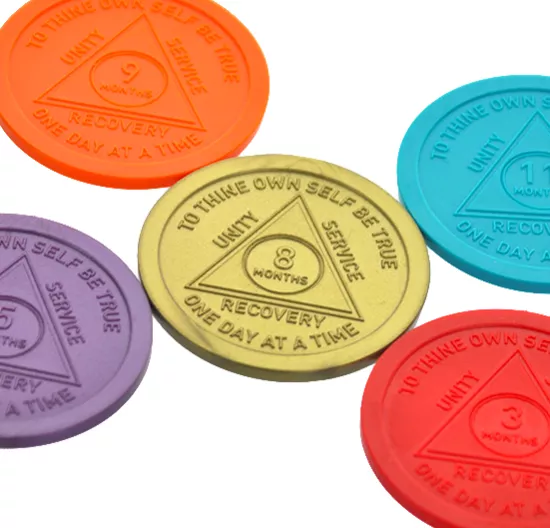 Customized Sobriety Coins for recovery programs