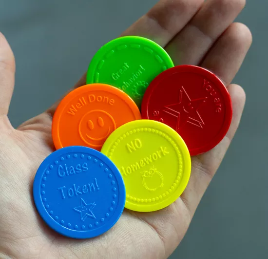 Personalized Reward Tokens in different colors